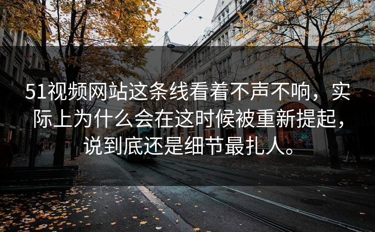 51视频网站这条线看着不声不响，实际上为什么会在这时候被重新提起，说到底还是细节最扎人。  第1张
