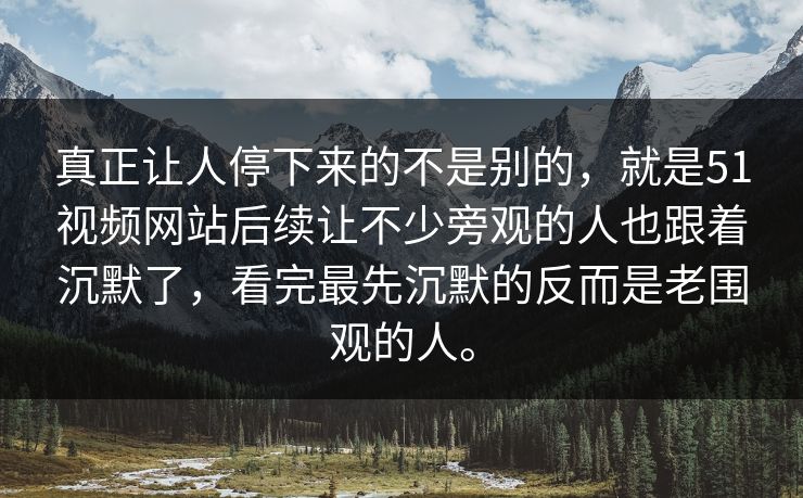 真正让人停下来的不是别的，就是51视频网站后续让不少旁观的人也跟着沉默了，看完最先沉默的反而是老围观的人。  第1张